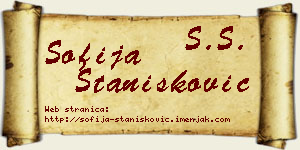 Sofija Stanišković vizit kartica